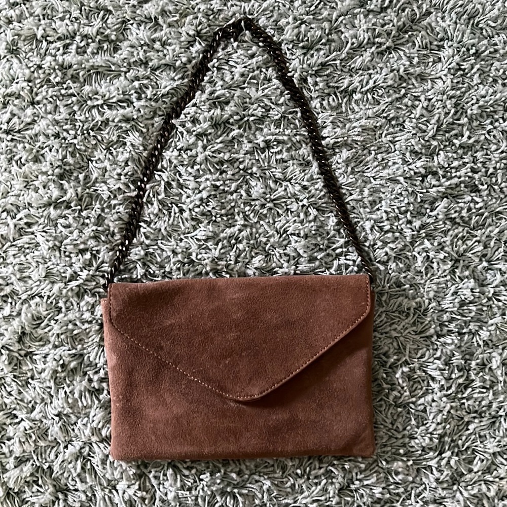 Jcrew suede brown bag